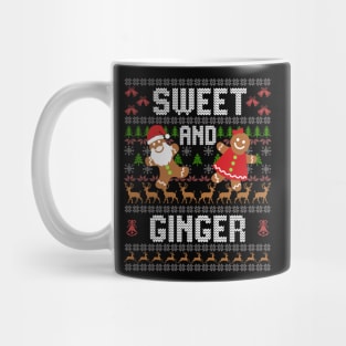 Sweet And Ginger Ugly Christmas Sweater Gingerbread Mug